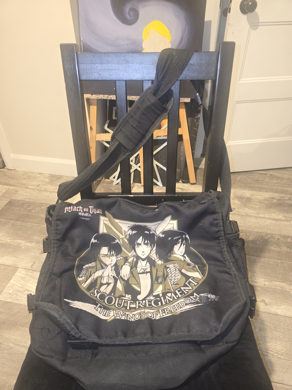 Attack on Titan Scout Regiment Black Messenger Bag
